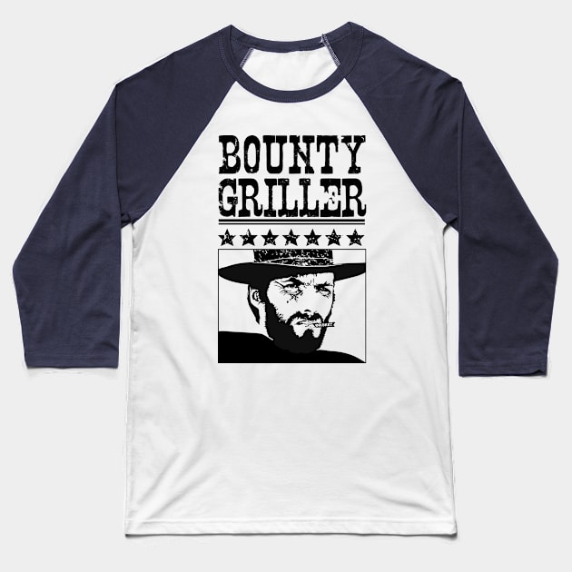 Bounty Griller BBQ Pit-Master Baseball T-Shirt by dave-ulmrolls